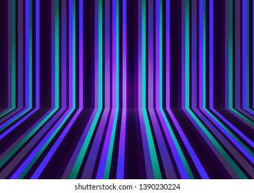 Colorful horizontal and vertical lines in perspective. Abstract geometric pattern. Vector illustration