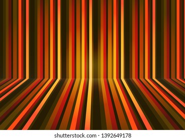 Colorful horizontal and vertical lines in perspective. Abstract geometric pattern. Vector illustration