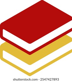 Colorful Horizontal and Vertical Stacks of Books in Isometric. Education Infographic Template Design with Books Pile. Set of Book Icon in Flat style isolated 