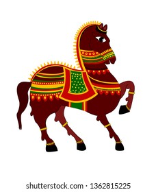 colorful horse isolated on white