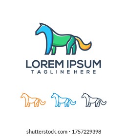 Colorful Horse Logo Design Inspiration
