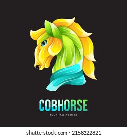 Colorful Horse Logo Design template