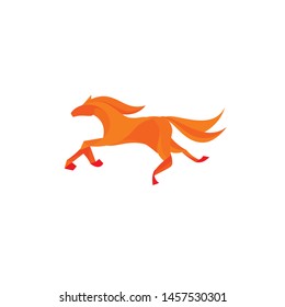 colorful horse, orange, animal, horse