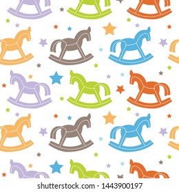colorful horse pattern with star shape