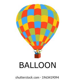 Colorful Hot Air Balloon. Vector illustration.