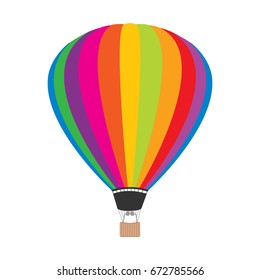 Colorful hot air balloon, vector design