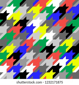 Colorful houndstooth pattern