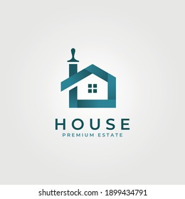 colorful house brushes logo creative clever vector symbol illustration design
