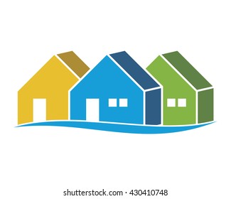 colorful house housing home real estate residence residential image vector