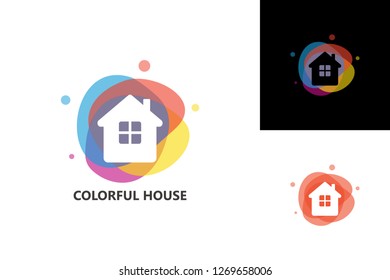 Colorful House Logo Template Design Vector, Emblem, Design Concept, Creative Symbol, Icon