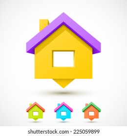Colorful house pointer. Easy to change colors.