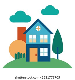 Colorful House Vector Icon - Vibrant and Customizable Illustrations for Creative Projects