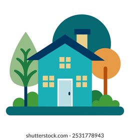 Ícone colorido do vetor da casa - Ilustrações vibrantes e personalizáveis para projetos criativos