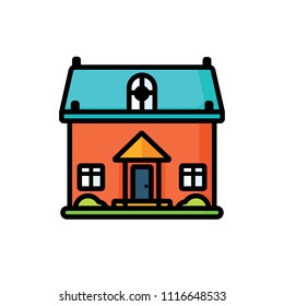 Colorful house vector illustration 