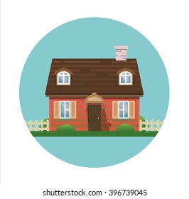 Colorful House Vector Illustration Flat Style Stock Vector (Royalty ...