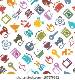 Colorful household background.