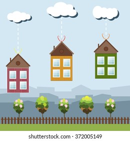 Colorful Houses For Sale / Rent. Real Estate.