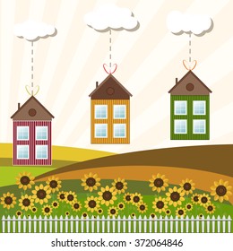Colorful Houses For Sale / Rent. Real Estate