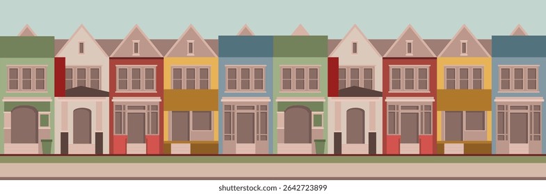 colorful houses store in the city