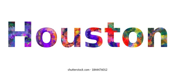 Colorful Houston text vector design