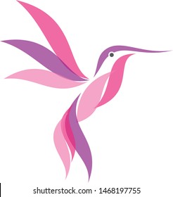 Colorful Hummingbird icon symbol in modern flat style. Hummingbird vector symbol for element design. Vector illustration EPS.8 EPS.10