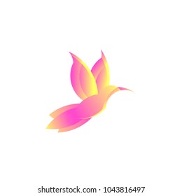 Colorful hummingbird sign. 
