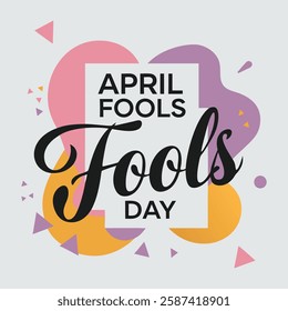 Colorful and humorous April Fool's Day vector design with joke props, clown faces, laughing emojis, and prank-related graphics perfect for greeting cards, posters, and social media .