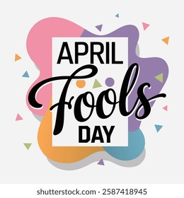 Colorful and humorous April Fool's Day vector design with joke props, clown faces, laughing emojis, and prank-related graphics perfect for greeting cards, posters, and social media .