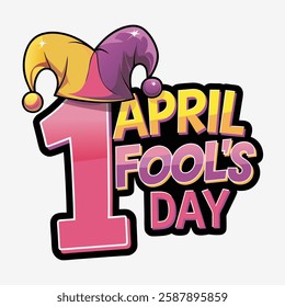 Colorful and humorous April Fool's Day vector design with joke props, clown faces, laughing emojis, and prank-related graphics perfect for greeting cards, posters, and social media.