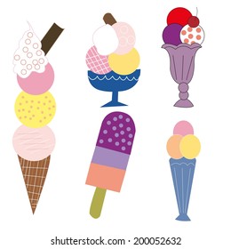 Colorful ice cream