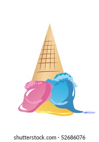 colorful ice cream cone