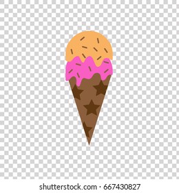 colorful ice cream cone