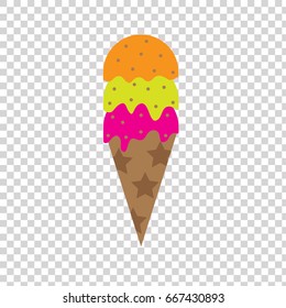 colorful ice cream cone