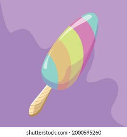 Colorful Ice Cream in Flat Design Vector Collection