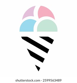 colorful ice cream icon design
