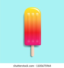 Colorful Ice Cream Mint Background With Gradient Mesh, Vector Illustration