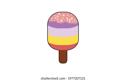 Colorful ice cream tempt the kids.
