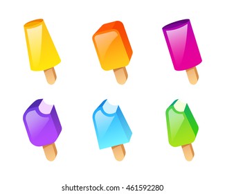 Colorful ice cream vector collection