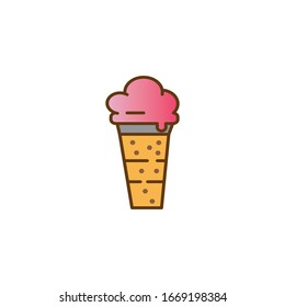 colorful ice cream vector design icon