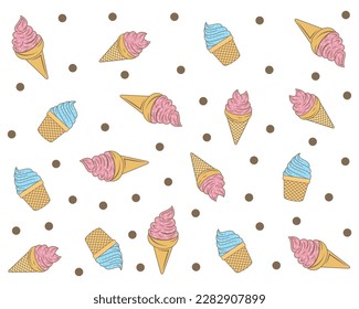 diseño de vectores de helados coloridos