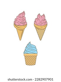 colorful ice cream vector design