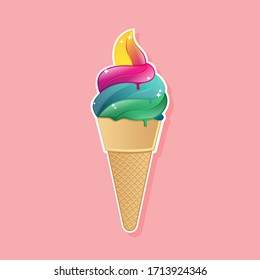 Colorful ice cream vector illustration