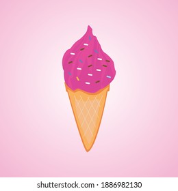 Colorful ice cream Vector illustration design