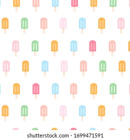 Colorful ice cream vector pattern