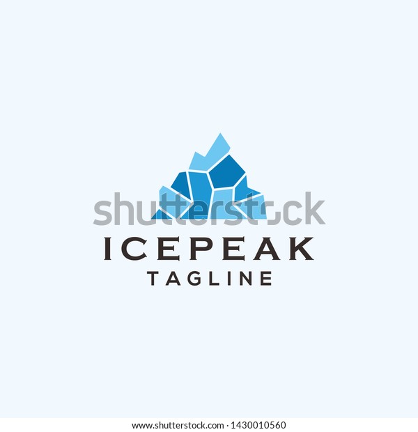 Colorful Ice Peak Mountain Logo Illustration Stock Vector Royalty Free