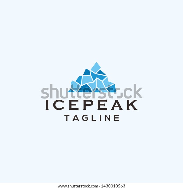 Colorful Ice Peak Mountain Logo Illustration Stock Vector Royalty Free