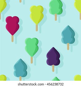 Colorful ice pops vector background
