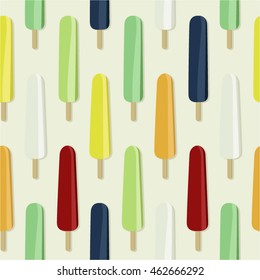 Colorful ice pops vector background