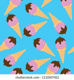 Colorful ice-cream pattern