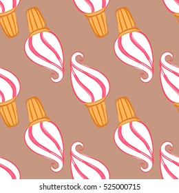 Colorful ice-cream seamless pattern. Vector illustration